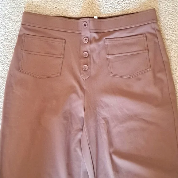 LARGE HALARA HIGH WAISTED BUTTON STRAIGHT LEG CASUAL PANT - Picture 5 of 8